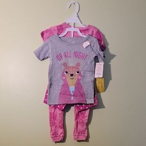 Just One You by Carter's, Pink and Gray Bear Pajama Set, 18 months
